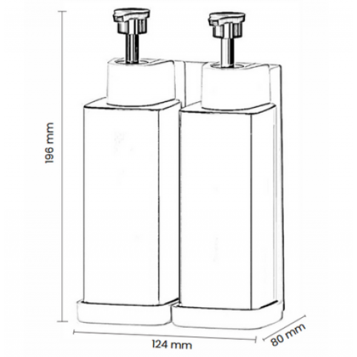 Twin Manual Soap Dispenser - Image 4