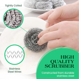 Stainless Steel Scourer - Pack of 3 - Image 4