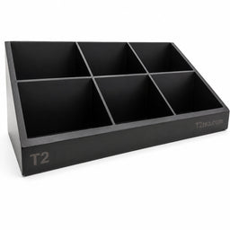 T2 six compartment tea and display caddy for tea beverages