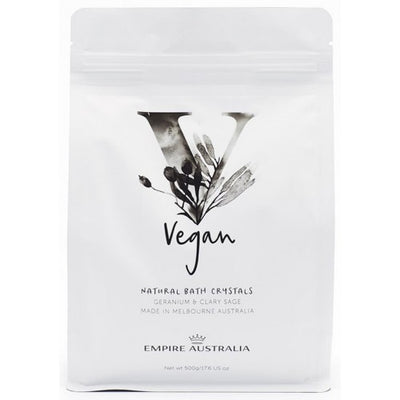 Vegan Geranium & Sage Bath Crystals + FREE Body Loofa