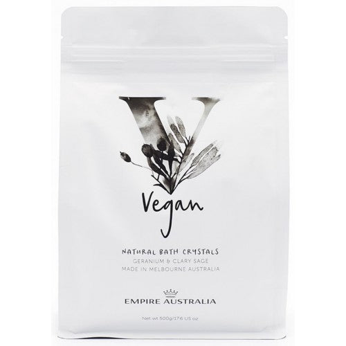 Vegan Geranium & Sage Bath Crystals + FREE Body Loofa