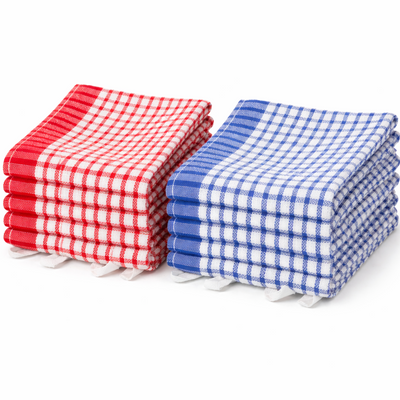 Waffle Check Tea Towel Set of 10