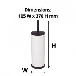 White Powder Coated Toilet Brush - Image 2