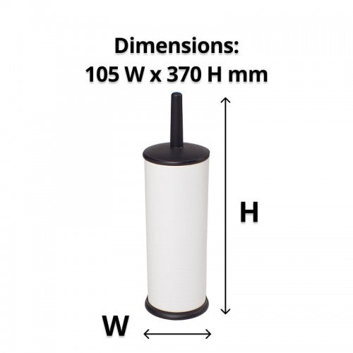 White Powder Coated Toilet Brush - Image 2