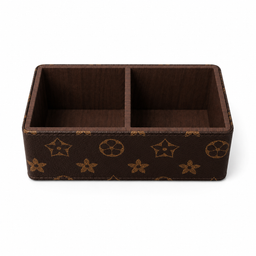 Double leatherware coffee and tea holder