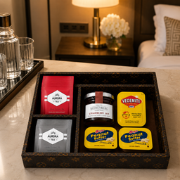 Tea and coffee leatherware caddy 