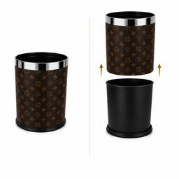 Hotel bin open by lift up the outter leatherware