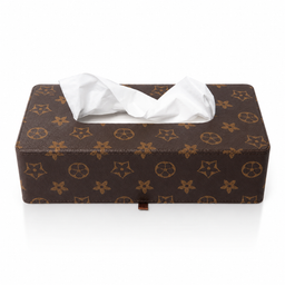 Rectangular leatherware tissue box