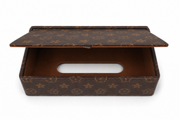 Rectangular hotel tissue box open from the bottom