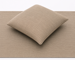 camel cushion and bed runner