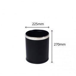 Black Round Leatherette Bin 10L - Image 4