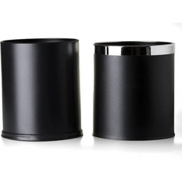 Black Round Leatherette Bin 10L - Image 2