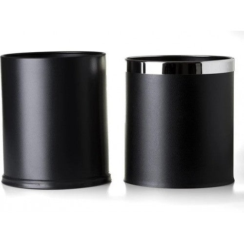 Black Round Leatherette Bin 10L - Image 2