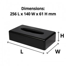 Rectangle Black Tissue Box Holder - Image 3