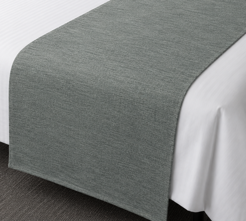 grey hotel bed runner