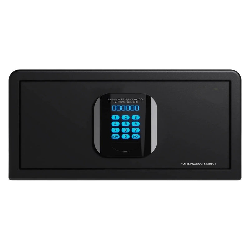 Black electronic safe with digital keypad 