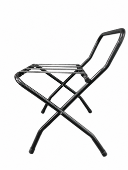 black powder coated metal hotel luggage stand 