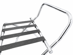 Hotel luggage rack chrome color with back support