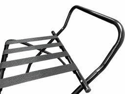 Chrome metal hotel luggage stand