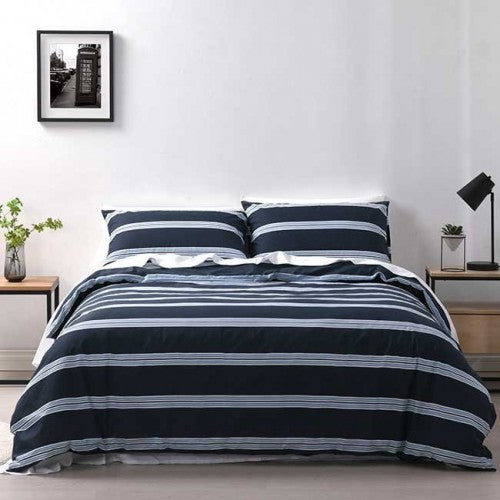 Hudson Navy KSB Duvet Cover Set - Image 4