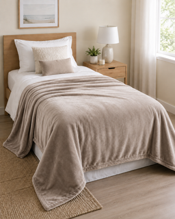 warm blanket for winter mushroom color