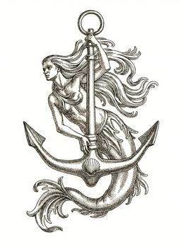 mermaid-with-anchor-illustration-id546171904