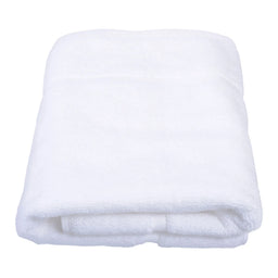 Plush white pearl bath mat, neatly displayed, ideal for bathroom comfort and water absorption.