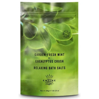 Peppermint Eucalyptus Bath Salts 200gm + FREE Body Loofa