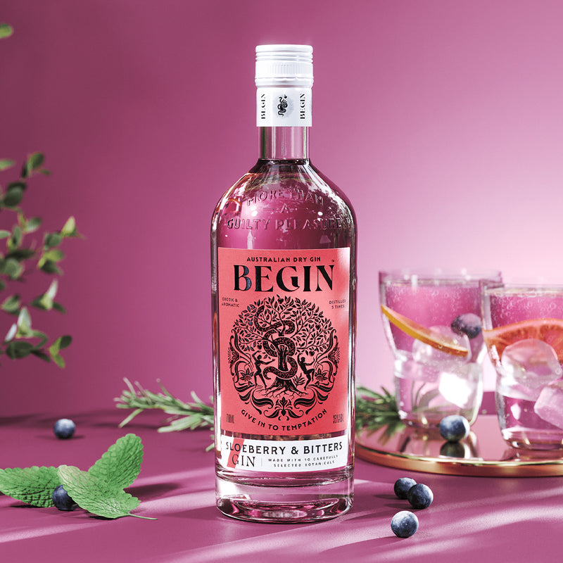 BeGin Pink Sloeberry & Bitters Gin 50ML x 12 - Image 3