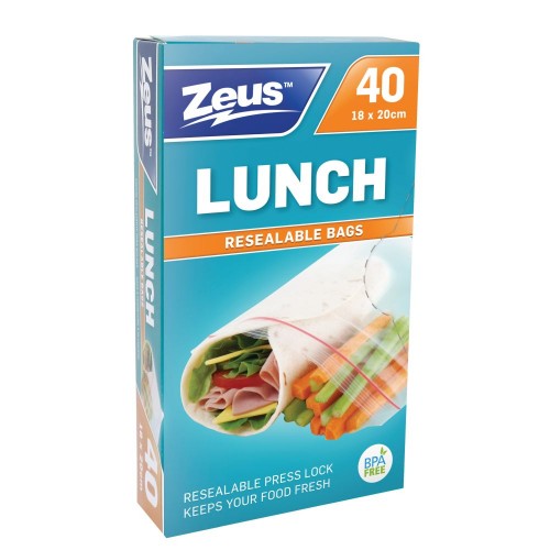 Zeus Reusable Sandwich Bag - Pack of 40