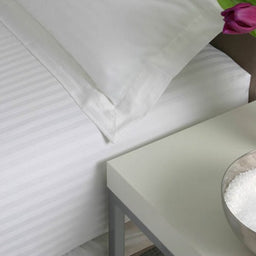 Satin Stripe Double 20mm Flat Sheet - Image 2