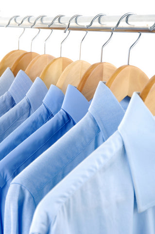 clothes hanger with shirts