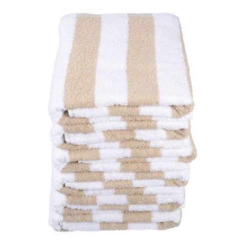 Beige Stripe Pool Towel - Image 4