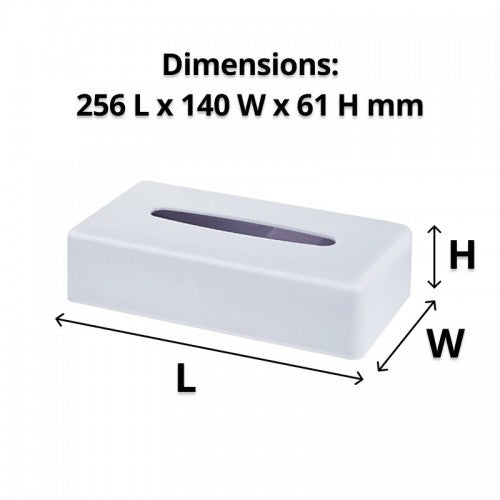 Rectangle White Tissue Box Holder - Image 2