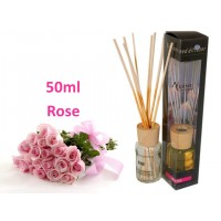 Rose Oil Diffuser 50ml + 8 Rattan Sticks