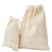 Natural Cotton Drawstring Bags 10 x 20cm