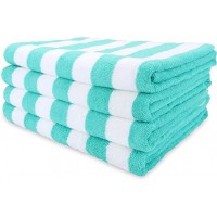 Teal Coloured Stripe Pool Towel