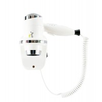 White Wall Mounted 1600W Hair Dryer