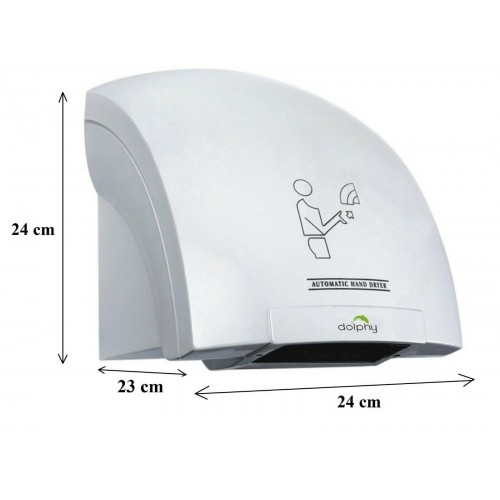 Moonrish 1800W Durable & Shockproof Strengthened Casing Hotel Automatic Infared Sensor Hand Dryer Bathroom Hands Drying Device Ideal for Both Professional Salon Use Public and Home Use White 