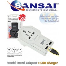 World Adapter and USB Port