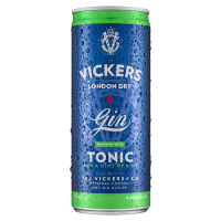 Vickers London Dry Gin Tonic & Lime 250ml x 12