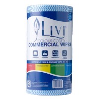 Livi Essentials Commercial Wipes - Blue