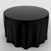 Black Tablecloth 300cm Round