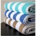 Teal Coloured Stripe Pool Towel