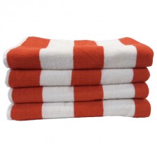Beach Hut Pool Towel - Orange