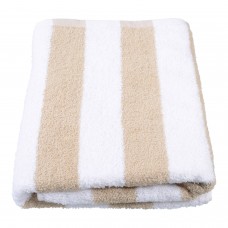 Beige Stripe Pool Towel