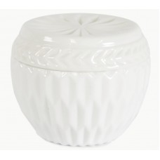White Glass Bath Salts Canister