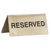 Reserved Table sign
