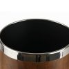 Brown Round Leatherette Bin 10L - Image 4