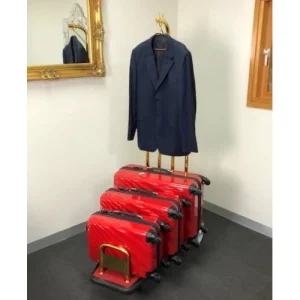 Porters Luggage Buggy – Gold Bar and Red Carpet